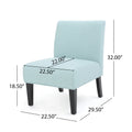 Accent Chair Light Blue Fabric