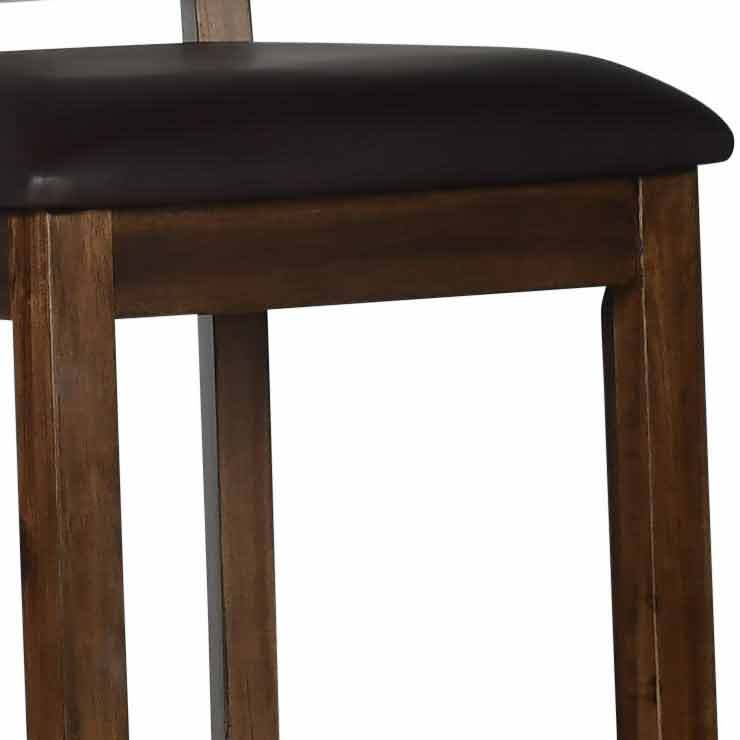 Saranac Counter Chair Set Of 2 Dark Brown Dark Brown Wood