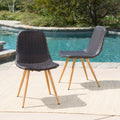 Gila Dining Chair With Heat Tranfer Legs,Set Of 2 Brown Multi Rattan