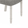 Tannen Set Of 2 White And Gray Dining Side Chair White Gray Linen