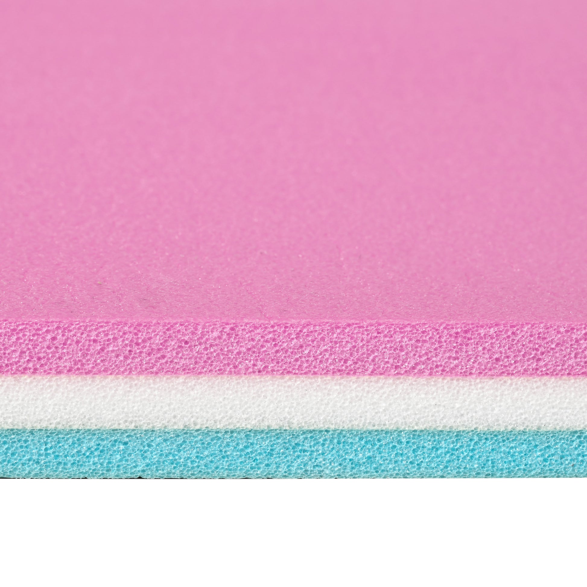 Soozier 12' X 5' Lily Pad Floating Mat With Cup Holder Table, 3 Layer Portable Roll Up Water Mat Float Dock For 2 3 People, On Lake, River, Beach, Swimming Pool, Pink Pink Plastic