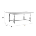 Mariano Gray Dining Table Gray Seats 6 Beach,Contemporary,Mountain Lodge,Transitional Rectangular Solid Wood