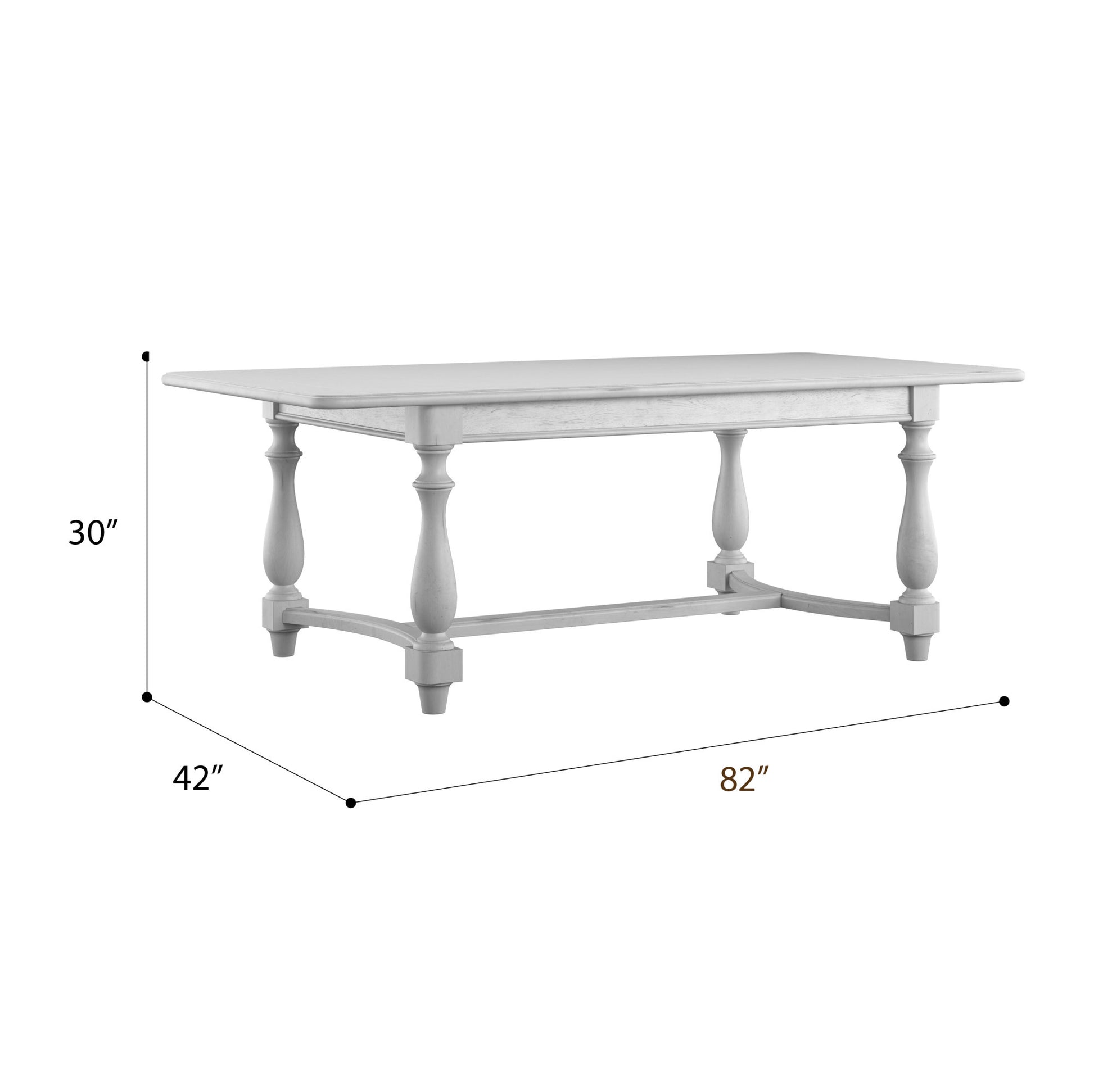 Mariano Gray Dining Table Gray Seats 6 Beach,Contemporary,Mountain Lodge,Transitional Rectangular Solid Wood