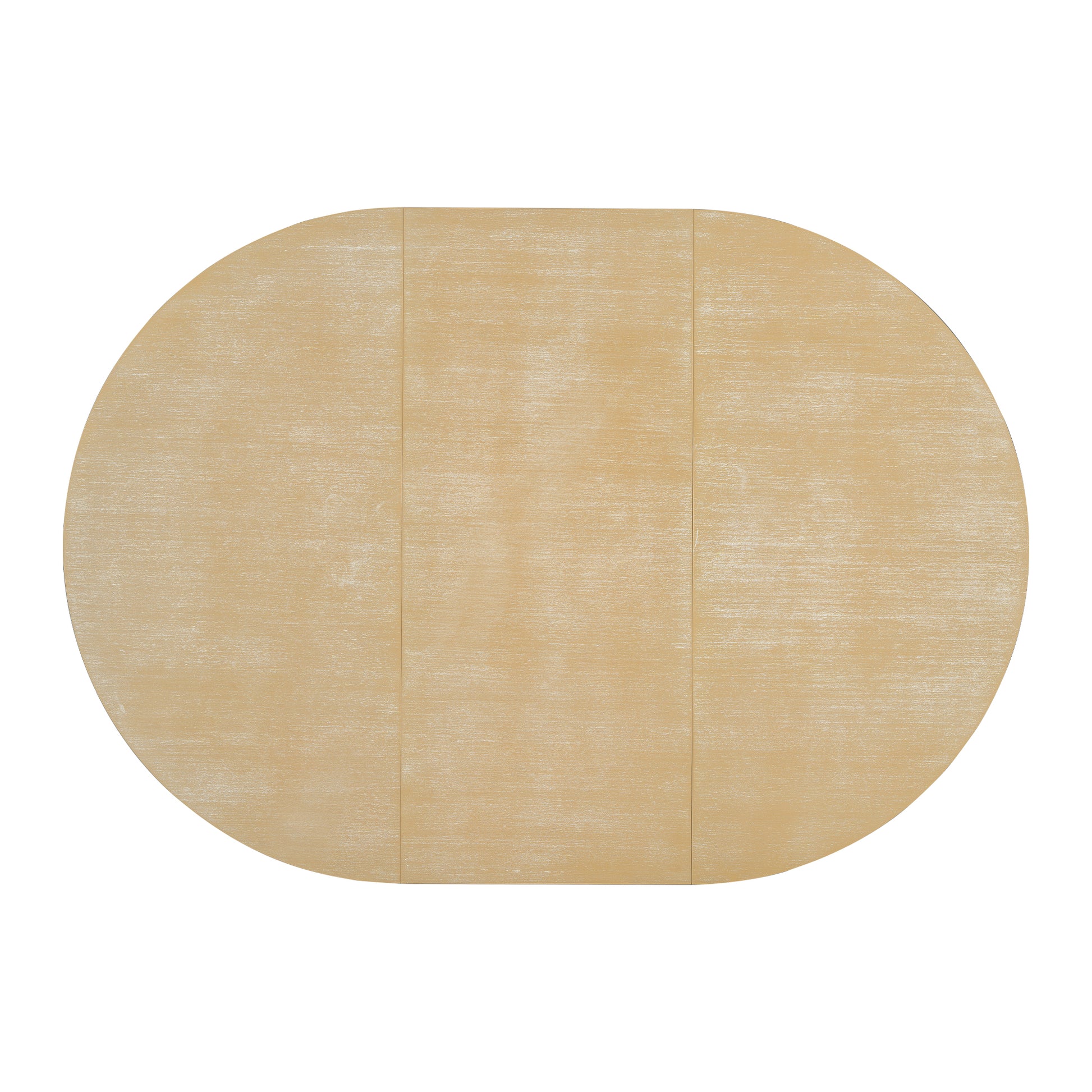 Farmhouse 6 Piece 60Inch Extendable Pedestal Dining Table Set With 18Inch Removable Leaf, 44Inch Bench And 4 Ladder Back Dining Chairs, Natural Wood Dining Room Solid Wood Rubberwood Oval Dining Table With Bench Wood Wood Natural Ladder Back Seats 6 60