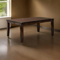 Dickinson I Transitional Style Dining Table, Dark Cherry Finish Dark Brown Wood
