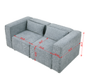 Modular Sofa Grayish Blue Chenille Fabric, Simple And Grand, The Seat And Back Is Very Soft. This Is Also A Knock Down Sofa Grayish Blue Chenille 2 Seat