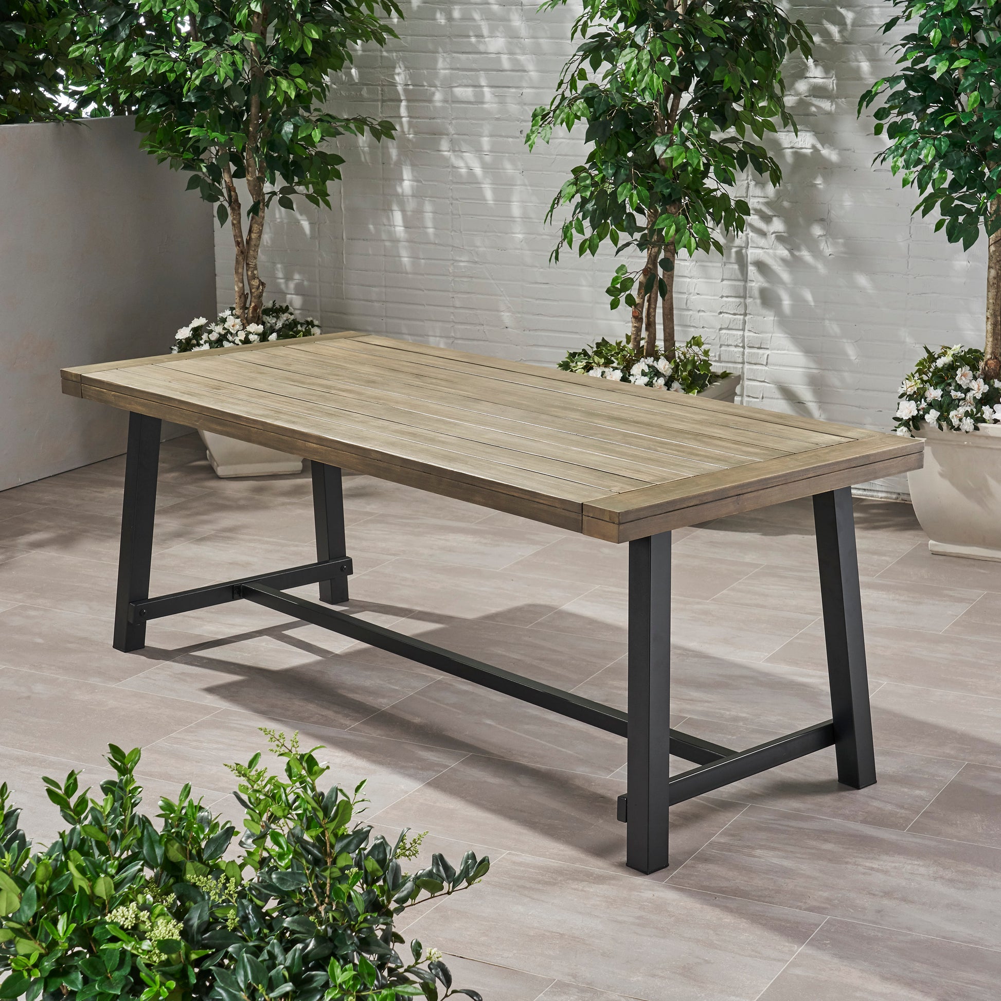 Carlisle 79 Grey Black Acacia Wood
