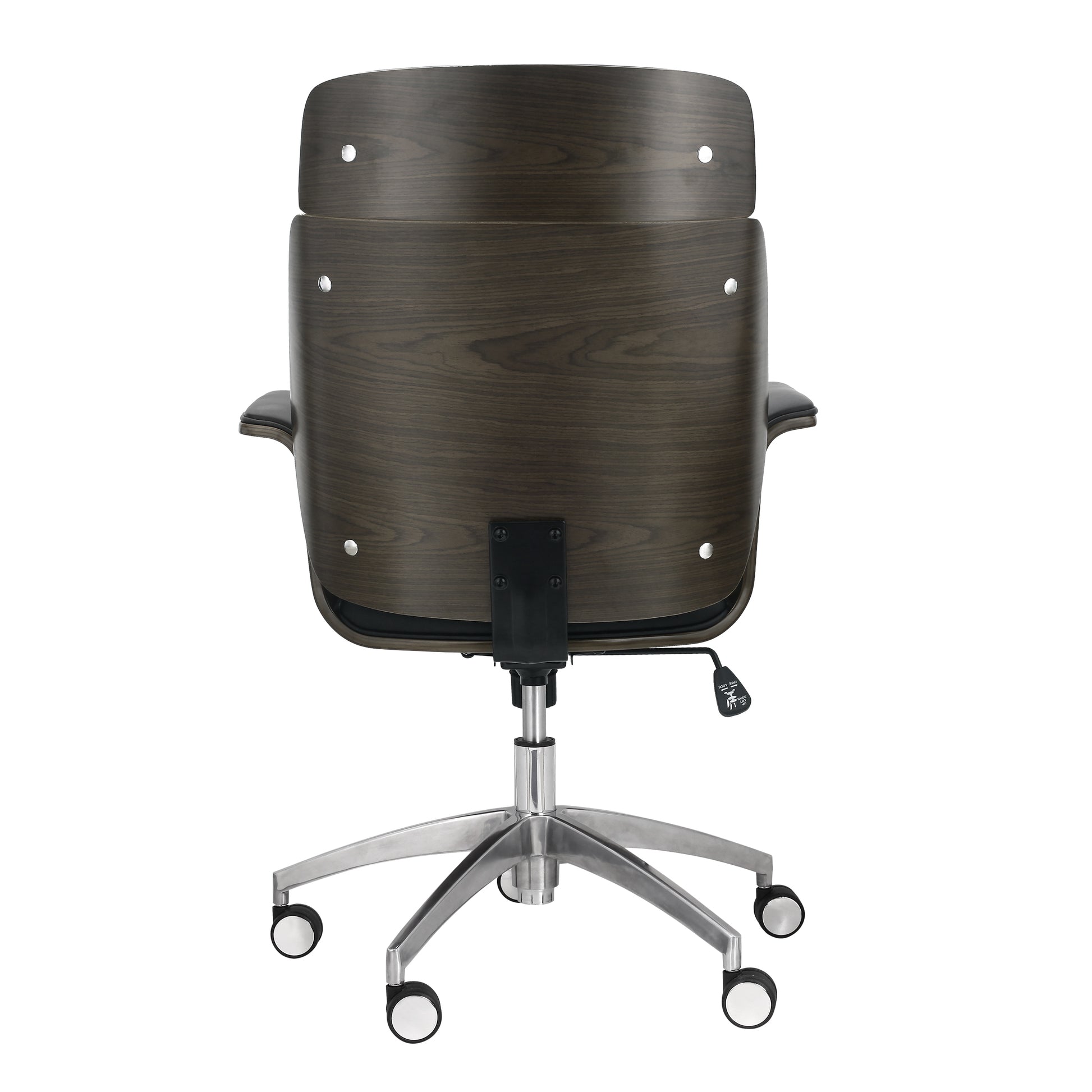 Office Arm Chair Black Grey Pu