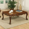 Cherry Oak Coffee Table With Claw Leg Cherry Primary Living Space Rectangular Solid Wood