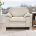 Magnum Leather Chair Beige Memory Foam Genuine Leather