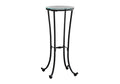 Accent Table, Side, End, Plant Stand, Round, Living Room, Bedroom, Contemporary, Modern Black Metal