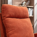 Jiada Upholstered Swivel Glider.Rocking Chair For Nursery In Orange.Modern Style One Left Bag Orange Primary Living Space Foam Metal