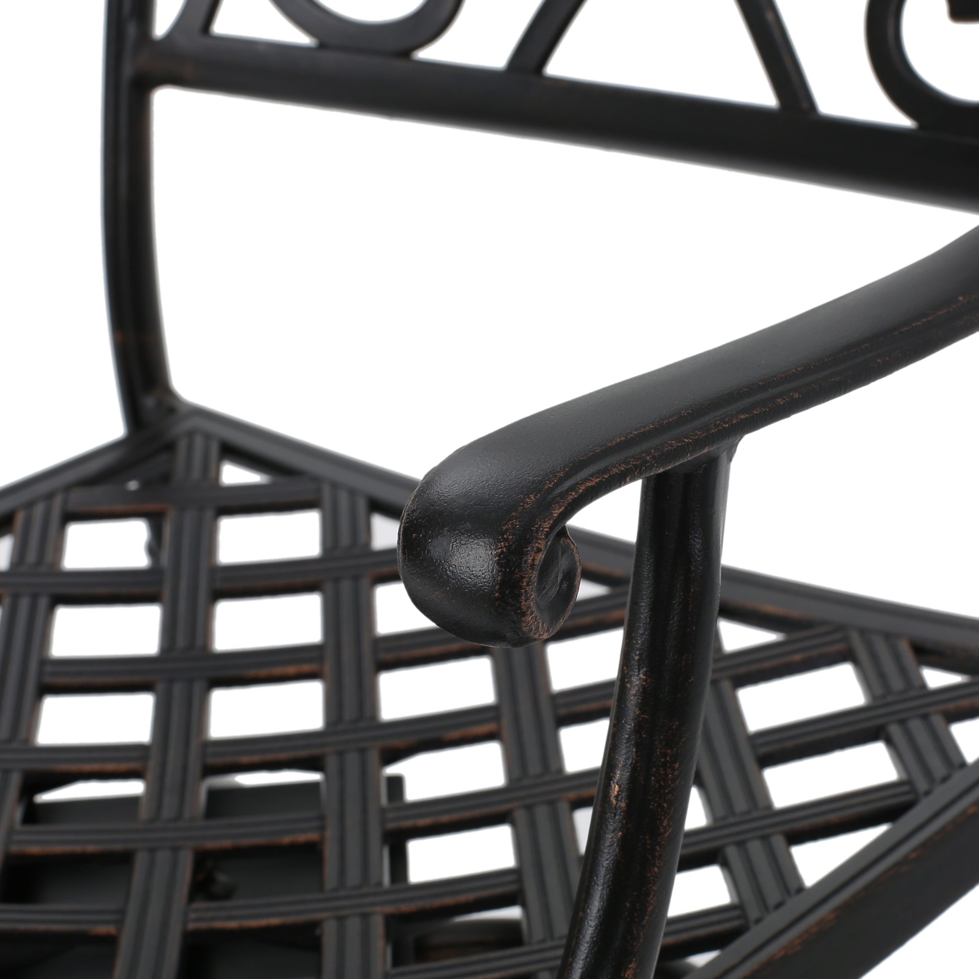 Waterbury Cast Barstool Copper Mildew Resistant Cushion Garden & Outdoor Antique,Casual,Classic Metal