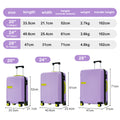 Hardshell Luggage Sets 3 Pcs Contrast Color Suitcase With Spinner Wheels And Tsa Lock 20