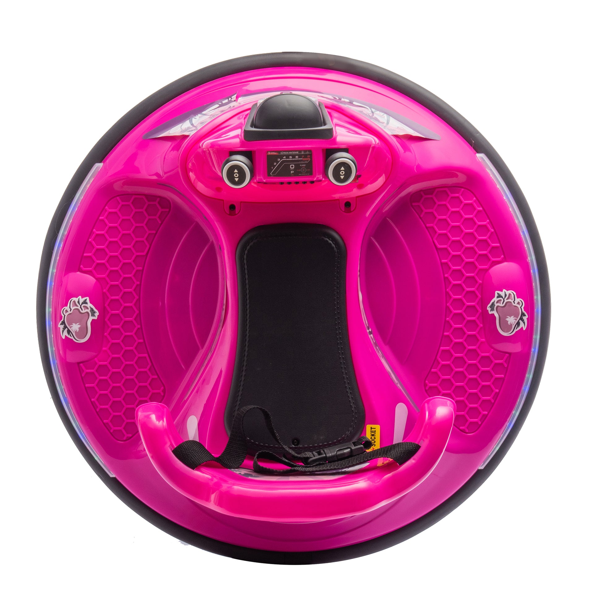 12V Kids Ride On Bumper Car W Parents Control,Rotate 360 Degrees,Two Handed Switch For Direction Control,Bumper Strip,Light Belt,Mp3 Music,Bluetooth,Provide A Speed Of 0.75Mph For Kids Of 2 5 Rose