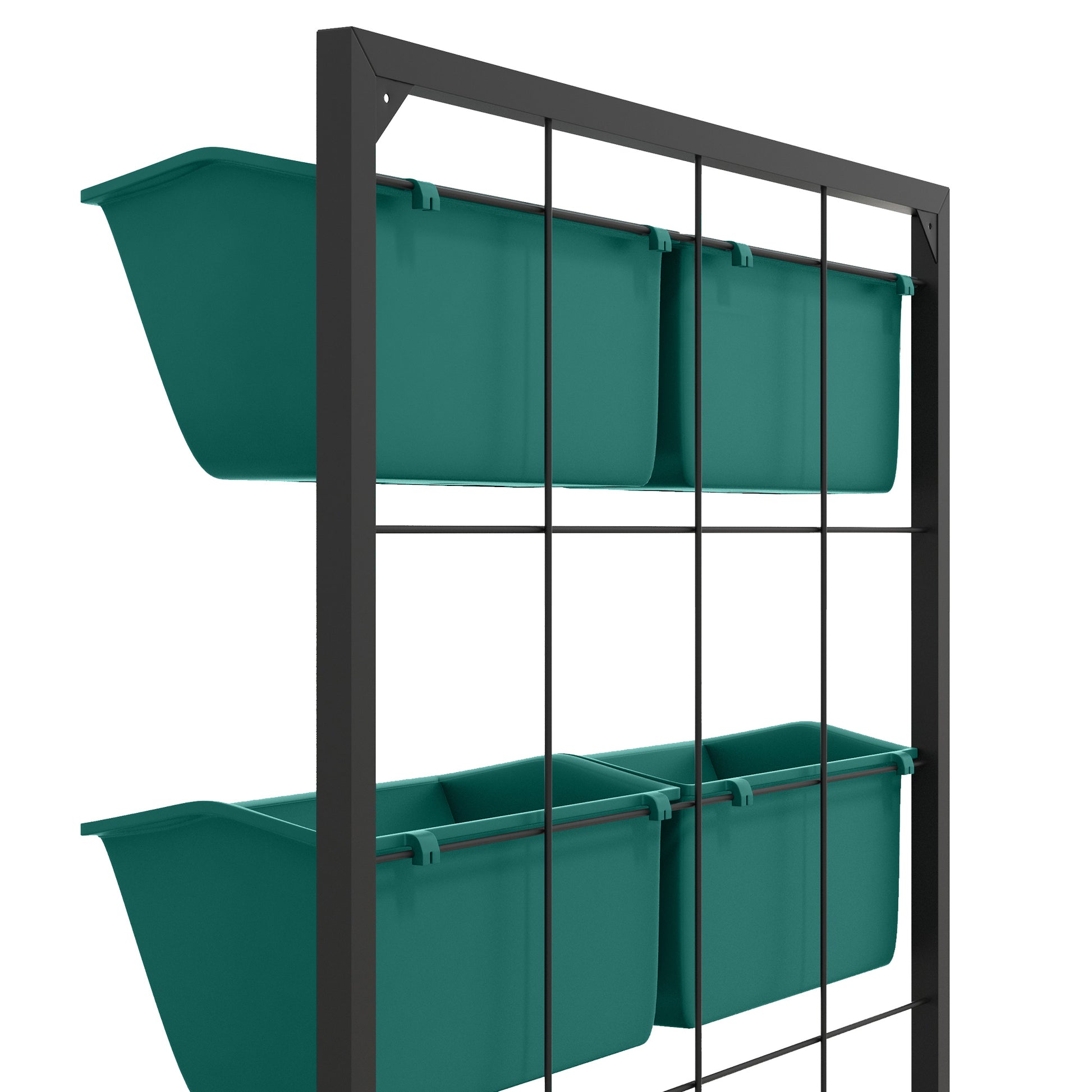 horizontal hanging planter Outsunny 3 Tier Wall Planter With 6 Pots For Indoor And Outdoor Use, H