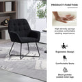 Modern Velvet Desk Chair Swirl Office Chair With Adjustable Foot Nails,Comfy Computer Task Chair Metal Legs Upholstered Accent Arm Chair For Living Room Bedroom Small Spaces Home Office Black Black Foam Velvet