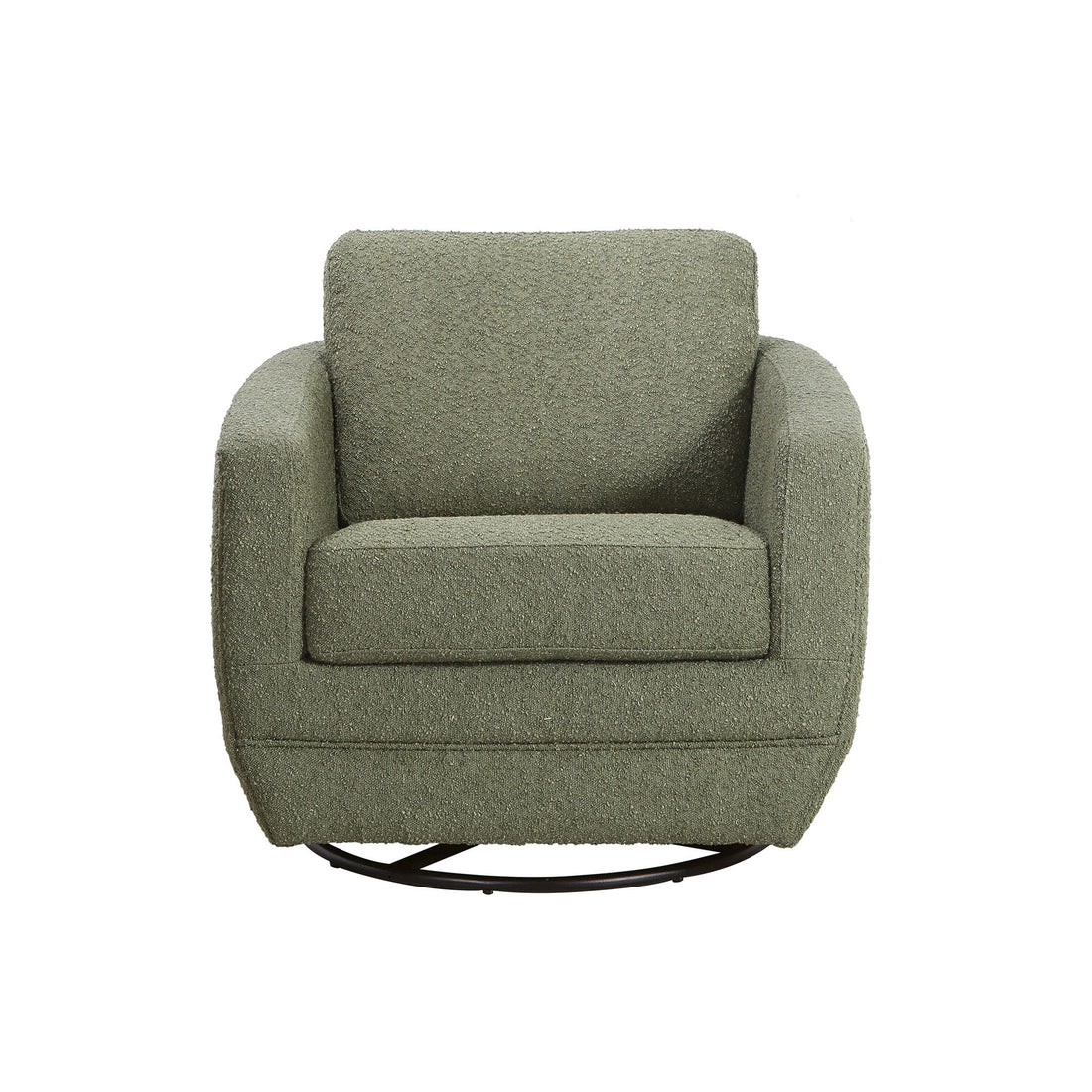 Gogh Swivel Chair In Sage Boucle Sage Fabric