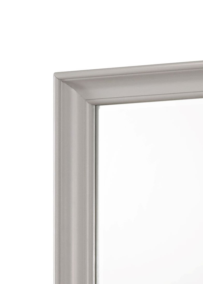 Gray Square Mirror Gray Solid Wood Mdf Glass