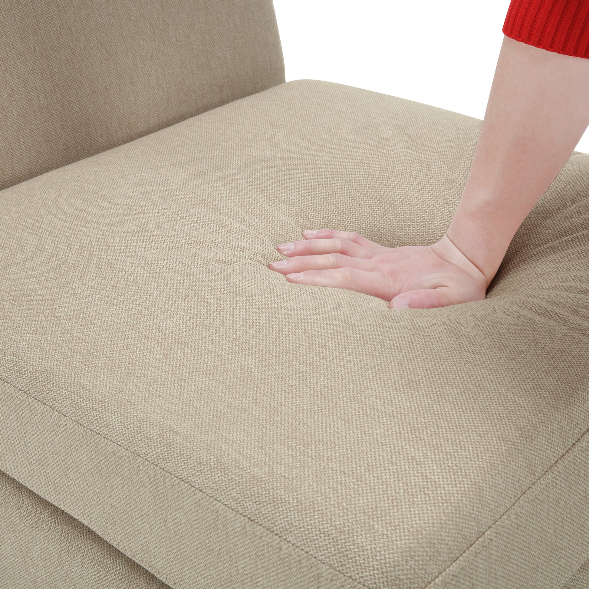 Fabric Modern Modular Sofa Couch With Storage Seats Modular Sectional Sofa 4 Seater Modular Couch For Living Room Beige Beige Polyester 4 Seat