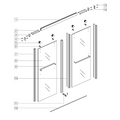 56 60In. W X 65'' H Frameless Double Sliding Tub Door, Bypass Tub Door Clear Glass Soft Closing, 23D02 T60Bn Brushed Nickel Brushed Nickel Stainless Steel