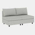 Modular Sectional Sofa, Convertible Sofa Seat With Storage, Sleeper Sectional Sofa Set, Fabric Flexible Modular Combinations For Living Room Grey Fabric 8 Seat