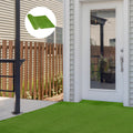 Outsunny 10' X 3' Artificial Turf Grass With Simulated Look & Feel Uv Protection, & Drain Holes For Rain, 1.25