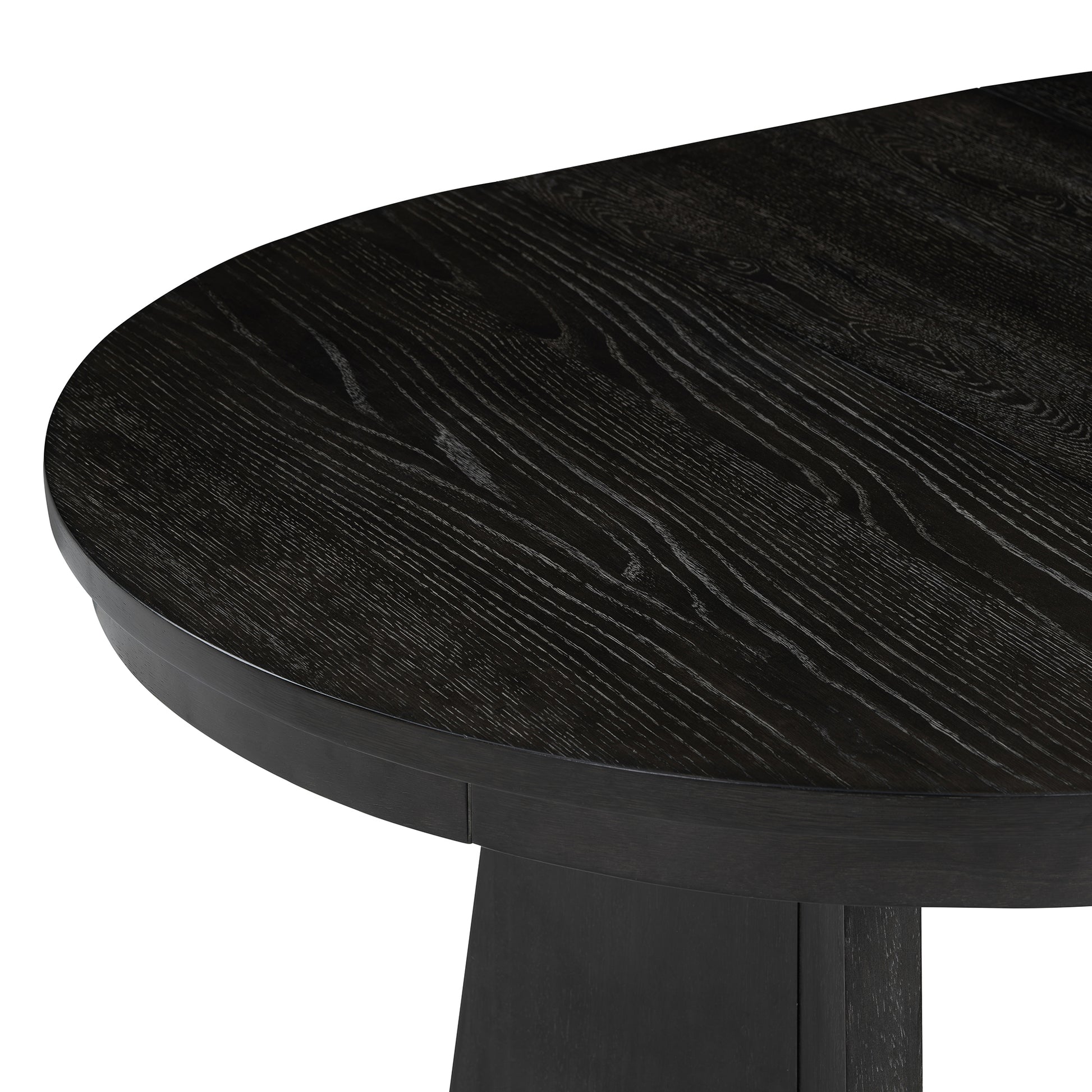 Retro Extendable Dining Table With A 16 Inch Middle Leaf For Dining Room And Kitchen Espresso Espresso Solid Wood Mdf