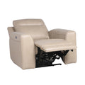 Doncella 3 Piece Power Reclining Living Room Set Beige Beige Wood