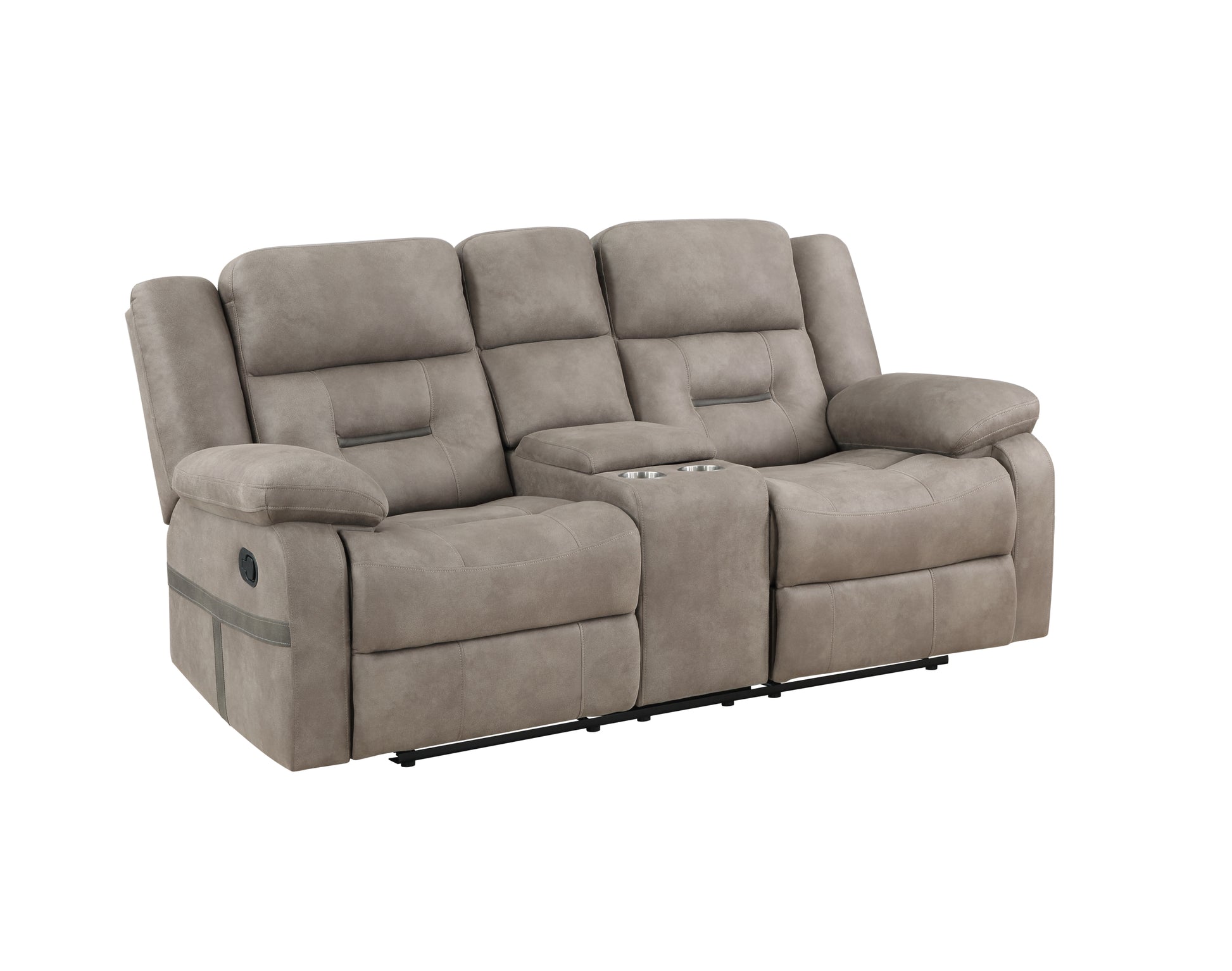 Abilene Console Manual Loveseat Tan Tan Wood 2 Seat