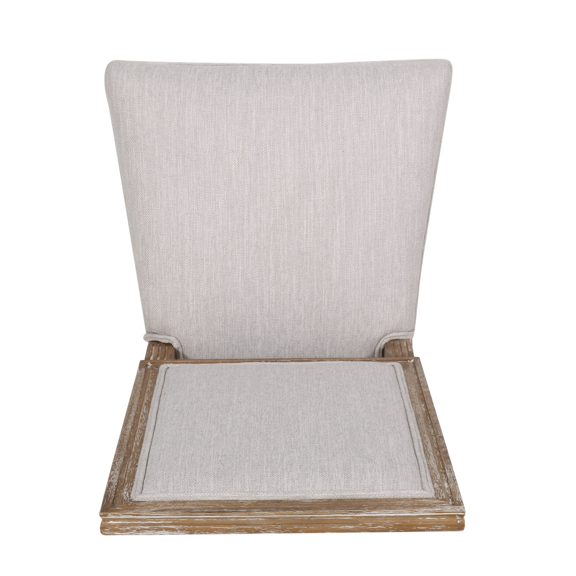 Dining Chair Light Grey Fabric