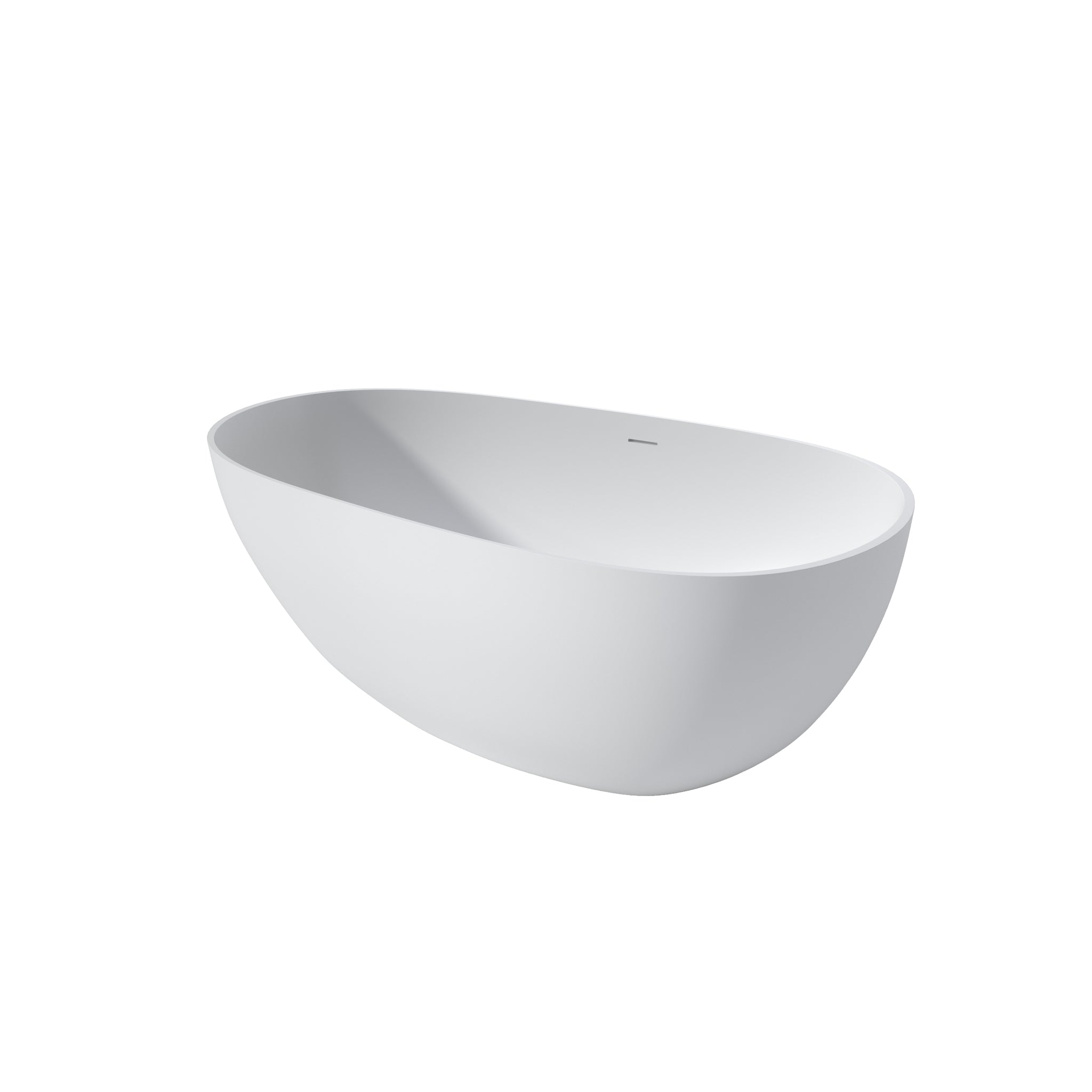 59 Small Size Solid Surface Stone Bathroom Freestand Bathtub White Oval Bathroom Freestanding Tubs Matte 59 61 In Modern Soaking Center Solid Surface Solid Surface