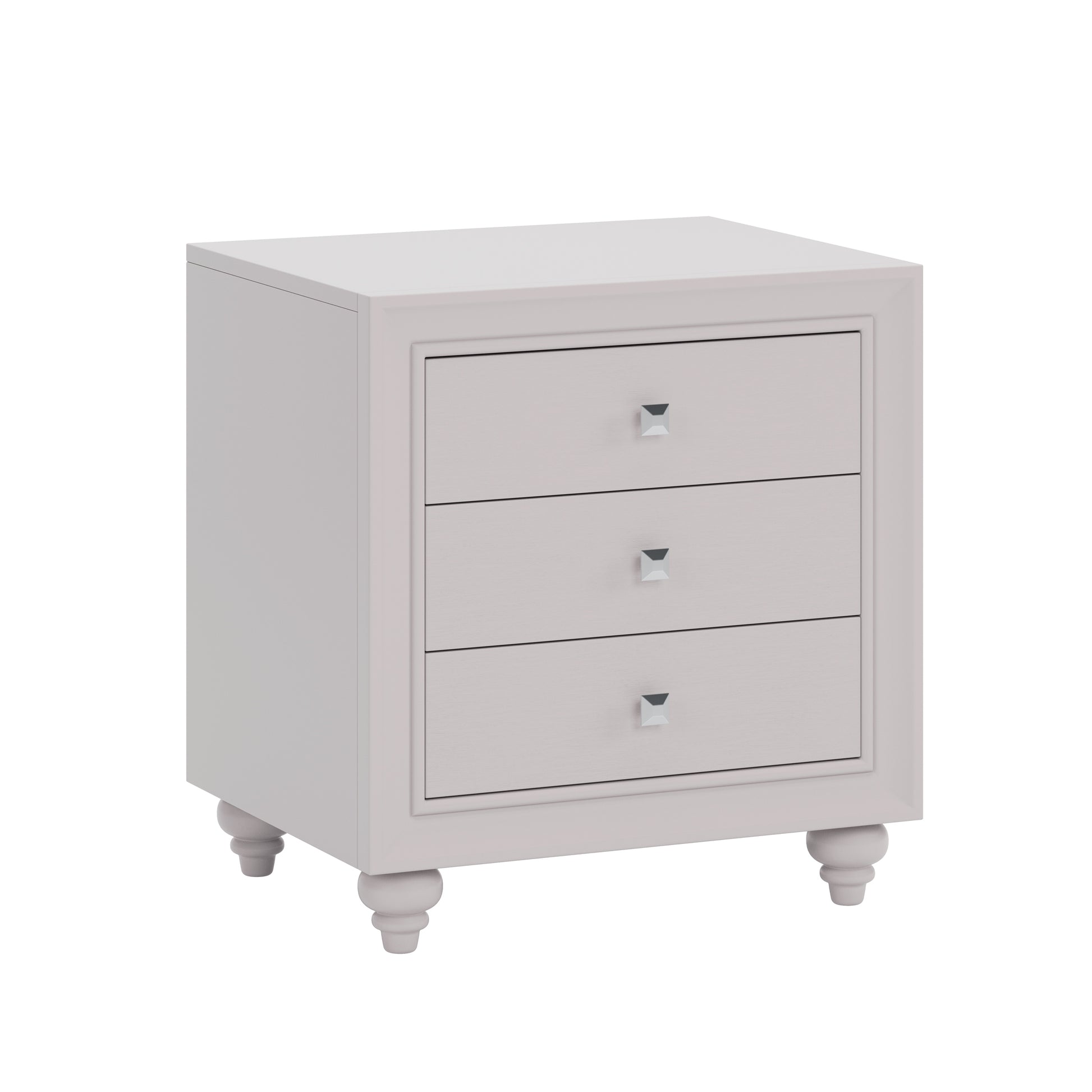 Modern Style Nightstand With 3 Drawers, Bed Side Table, End Table For Bedroom Living Room, Cream Grey Cream Grey Wood