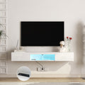 Floating Tv Stand Wall Mounted With 20 Color Leds,63