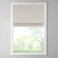 Basketweave Room Darkening Cordless Roman Shade Ivory Polyester