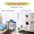 Under Desk Treadmill, 2 In 1 Walking Pad Treadmill For Home, Portable Treadmill With Width Belt, Walking Treadmill With 265Lbs Capacity Black Steel