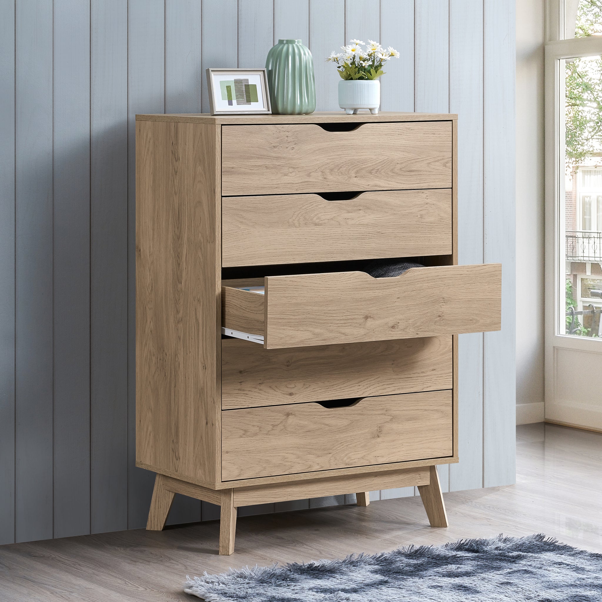 Nordica 5 Drawer Chest With Interlock Drawer Feature Drawer Slide And Nordica 5 Drawer Chest With Interlock Drawer Feature Drawer Slide And