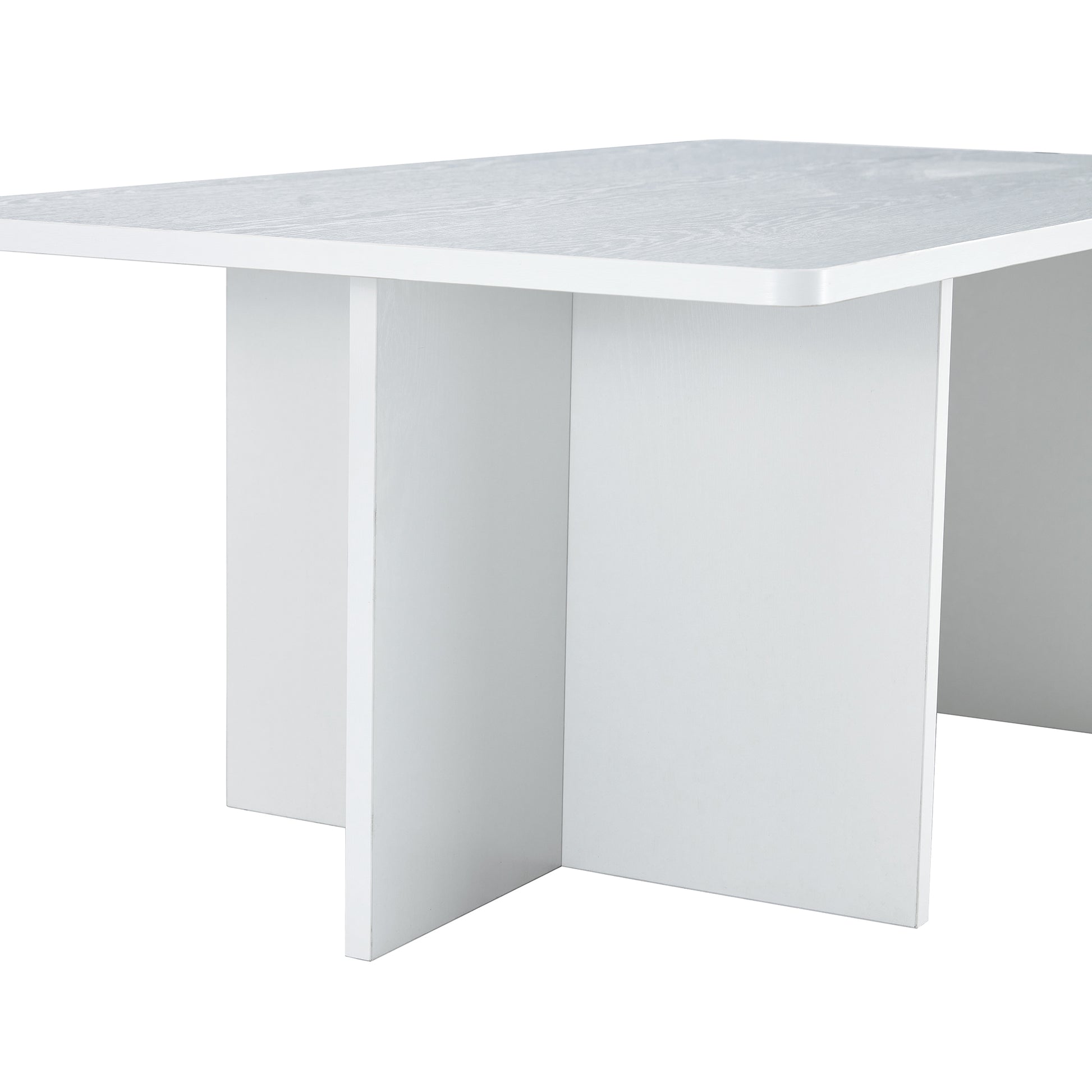 A Modern And Practical White Coffee Table. The Coffee Table Is Made Of Medium Density Fiberboard Material, Suitable For Living Room, Bedroom, And Study. Ct 2O White Mdf