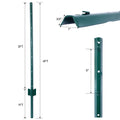 Fence Posts 4Feet 10Pack, Heavy Duty Metal Fence Post With U Channel, Steel Fence U Post For Holding Garden Wire Fence, Corner Anchor Posts Etc. Green Steel