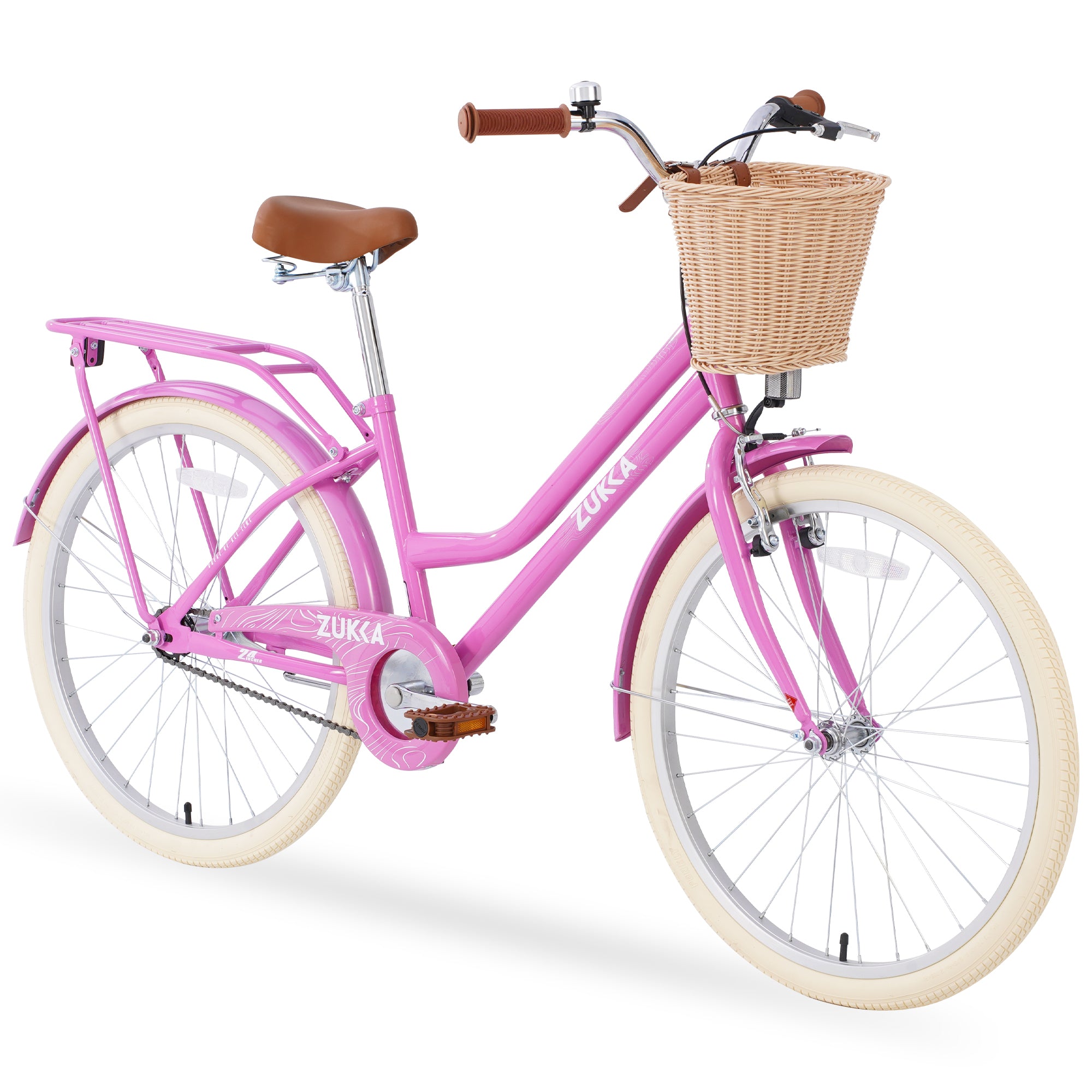 Steel Frame Multiple Colors For 10 Years Old Girls Bike 24 Inch Wheel