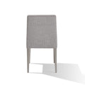 Hal 18 Inch Parson Dining Chair, Fabric Upholstered, Set Of 2, Silver, Gray Gray Silver Wood Fabric