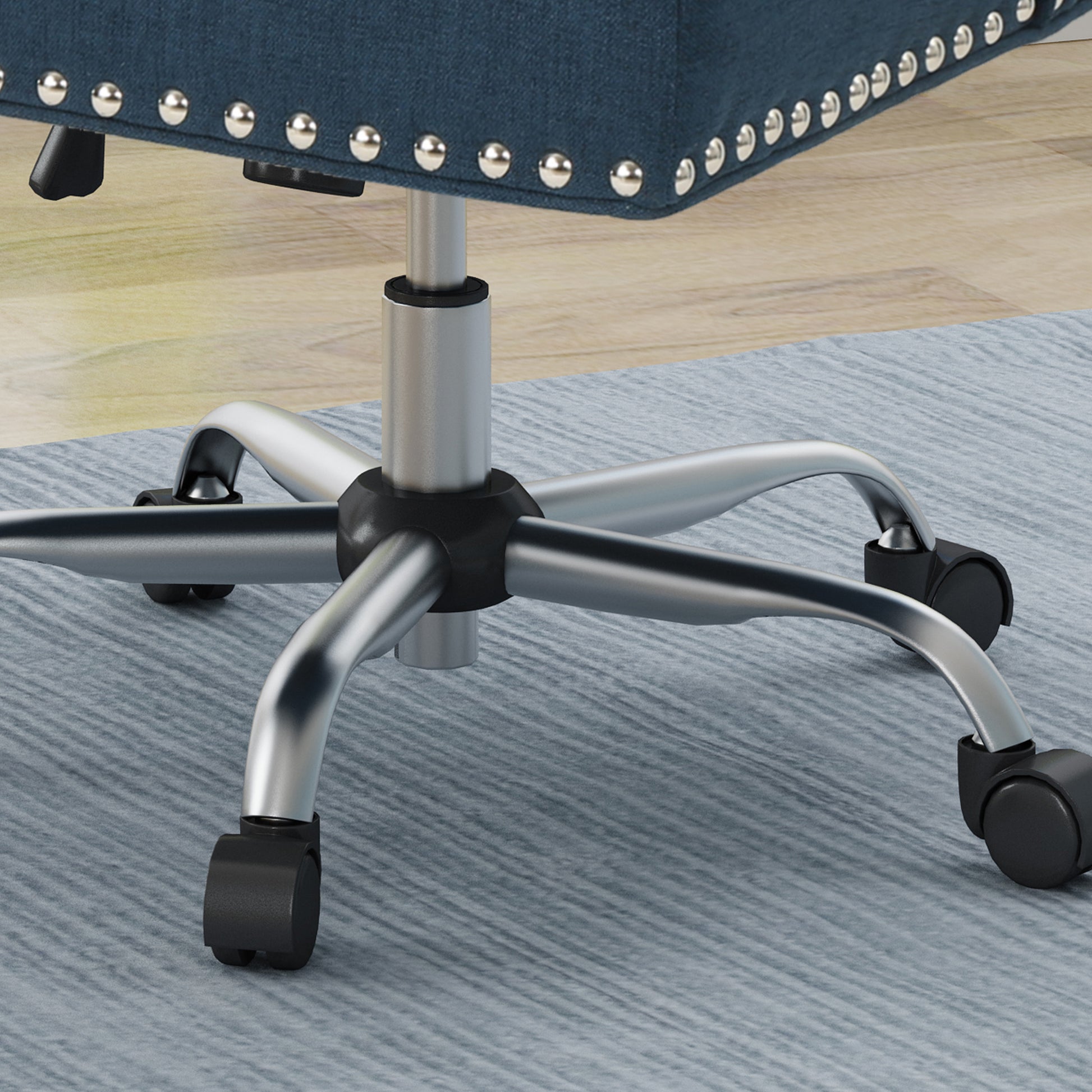 Office Chair Navy Blue Fabric