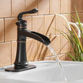 Oil Rubbed Bronze Bathroom Sink Faucet With Single Lever Handle Oil Rubbed Bronze Brass