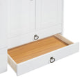 Queen Size Murphy Bed With Usb Port, Little Wardrobes And Drawers, White Queen White Particle Board Mdf