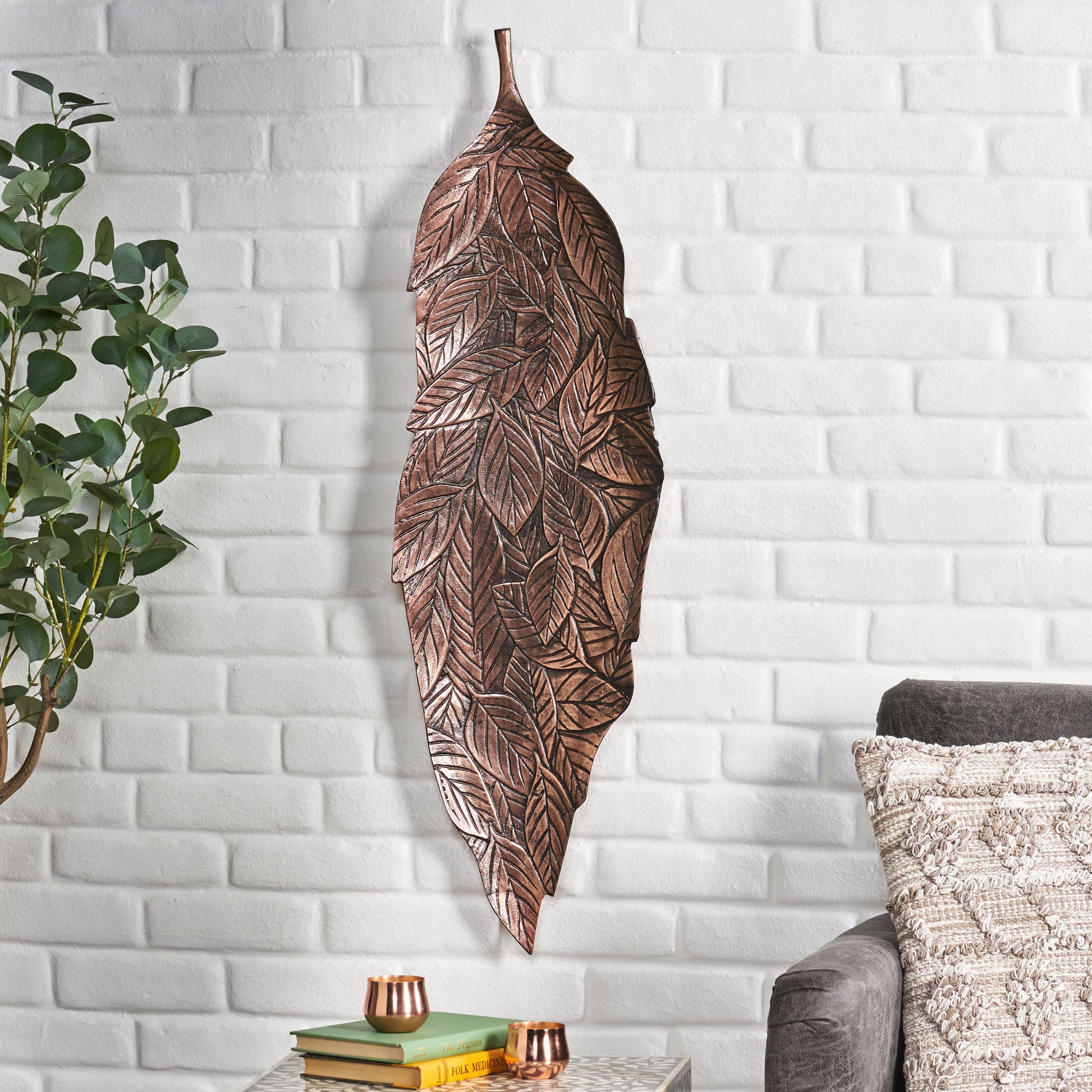 Leaf Wall D Cor L Copper Aluminium