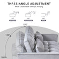 3 In 1 Convertible Sleeper Sofa Bed, Modern Pull Out Couch Bed, Adjustable Backrest, Velvet Loveseat Futon Sofa With Pillows & Pockets For Living Room Apartment, Grey Cement Grey Velvet Wood Primary Living Space Soft Cushion Back Art Deco Oak Square Arms