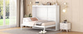 Full Size Murphy Bed Wall Bed,White Full White Plywood