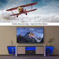 Tv Console With Large Storage Cabinets, Biplane Shape Design Led Tv Stand With Remote Control, Multiple Modes Changing Lights Modern Entertainment Center With Power Cord, Black Black Primary Living Space 70 Inches 60 69 Inches Modern 70 Inches Particle