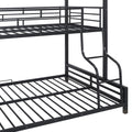 Metal House Bunk Bed, Twin Over Full, Black Full Black Metal