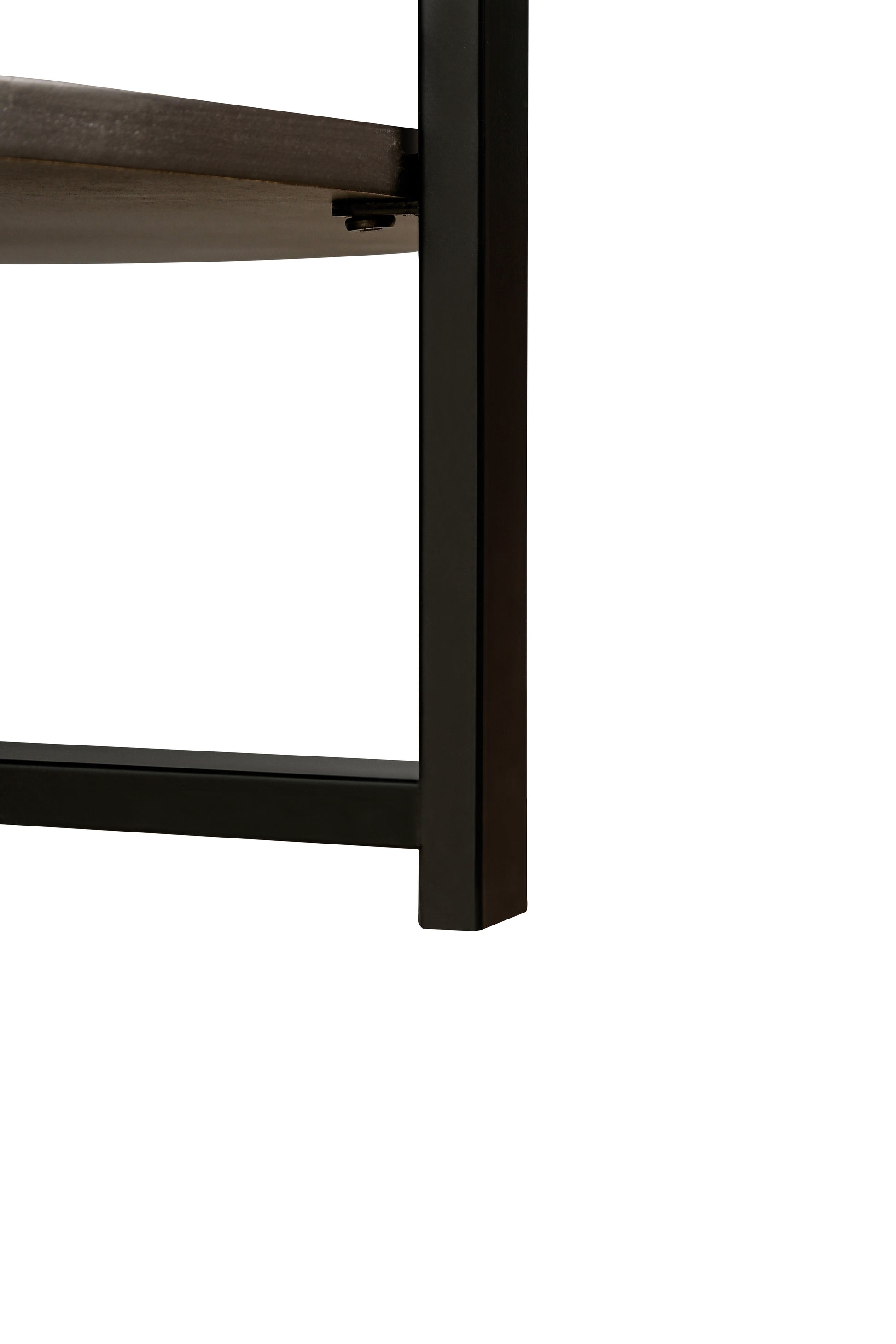 31.5"D X 31.5''W X 18.3''H Round Coffee Table With 2 Tier Storage, Farmhouse Living Room Cocktail Table With Black Metal Leg,Patchwork Desktop Effect Easy Assembly Antique Brown Antique Brown Brown Primary Living Space Antique Floor Mount Round Open